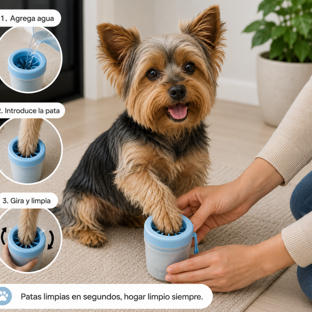 Limpiador de Patas para Mascotas | Limpieza Rápida